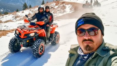 Winter-ATV-Tour an den Hängen des Akdağ